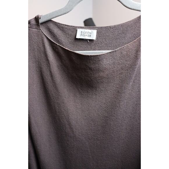 Eileen Fisher L Sleeveless Brown Maxi Dress Stretch Viscose Jersey - Picture 5 of 5